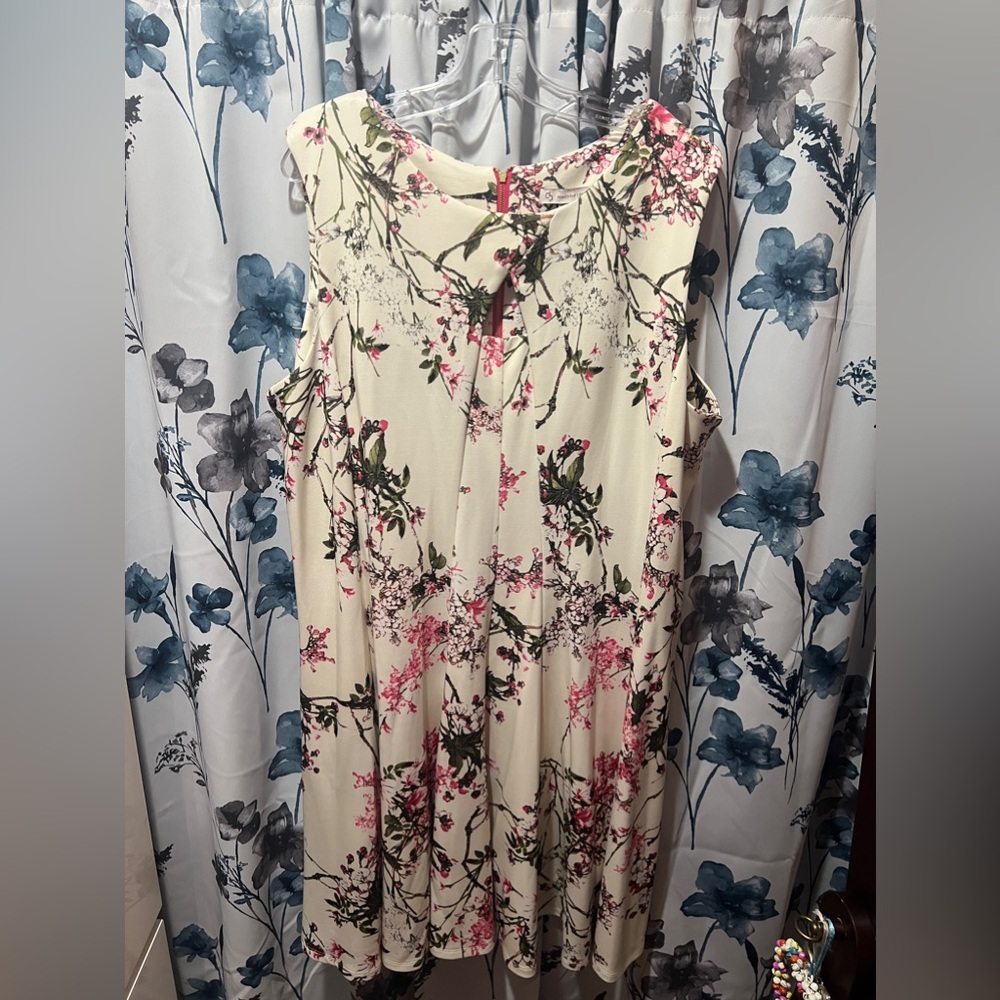 Ivory floral dress